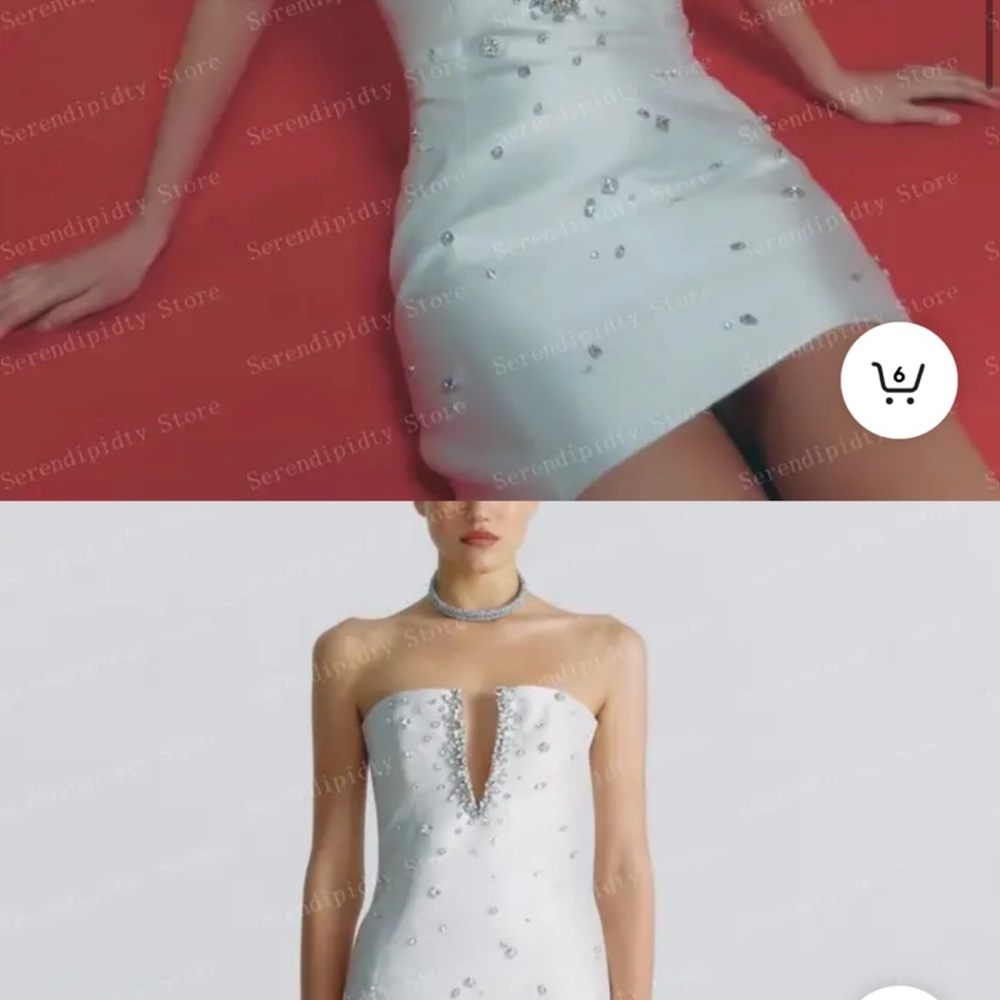 Elegant White Strapless Dress